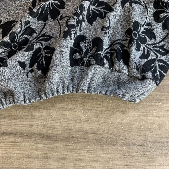 VTG Alfred Dunner Womens Sweatshirt Floral Padded Gray Size 2X Elastic Hem USA - Picture 5 of 11